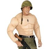 Widmann - Kostuum Super Muscle Shirt, Soldaten, Carnaval, Motto Party