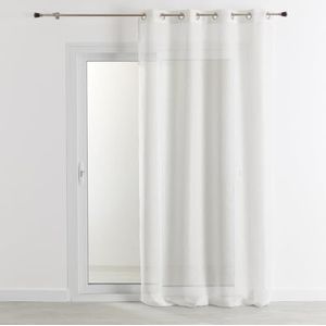 HomeMaison.com Gordijn, 100% linnen, wit, 140 x 260 cm