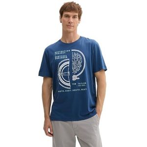 TOM TAILOR Heren T-shirt, 26779 - nachtblauw, S