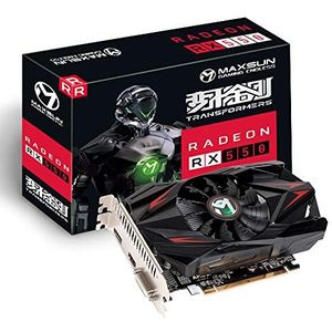 MAXSUN AMD Radeon RX 550 4 GB GDDR5 Grafische Kaart ITX Computer PC Gaming Videokaart GPU 128-Bit DirectX 12 PCI Express X16 3.0 DVI-D Dual Link, HDMI, DisplayPort