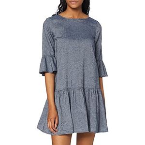 Yargıcı Damesjurk met franjes, gedetailleerde jurk, blauw (Indigo 035)., 38