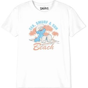 Les Schtroumpfs T-shirt voor jongens, Wit, 14 Jaren