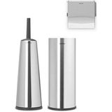 Brabantia ReNew Toiletaccessoires, set van 3, Matt Steel