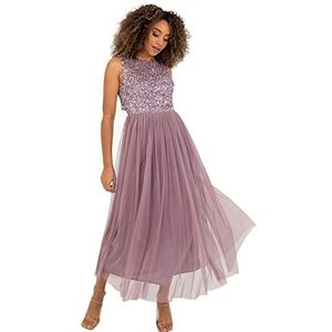Maya Deluxe Bridesmaid Jurk voor dames, Moody Lilac, 56 NL