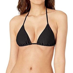 Body Glove Women's Standard Smoothies DITA Solid Triangle Slider Bikini Top Swimsuit, Black, D Cup