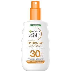 Garnier Ambre Solaire Hydra Protect+ Zonnebrandcrème, 24 uur, SPF 30, bescherming tegen UVA en UVB, met vitamine C, 150 ml
