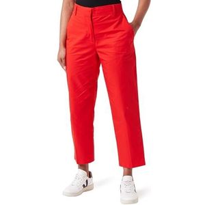 Tommy Hilfiger Slim Straight Co Chino voor dames, Rood, 60