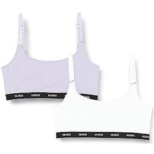 HUGO Dames Twin Bralette Streep, Open Paars, XL