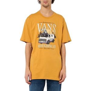 Vans Heren Roughin It Ss Crew Tee-B T-shirt, goud, XS, Goud, XS