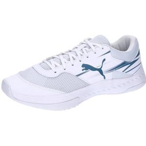 PUMA Varion Ii Indoor sportschoen uniseks-volwassene, Puma Wit Blauwe Horizon, 43 EU