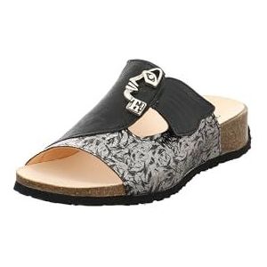 Think Mizzi 9240 Damesslippers, chroomvrij gelooid, duurzame pantoletten, zilver/combi 9240, 39 EU