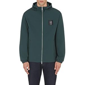 Armani Exchange Unisex duurzaam gerecycled nylon jack, Green Gables, Small, Green Gables, S