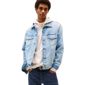 Tommy Jeans Ryan denim jas voor heren met borstzakken, Denim (Denim Licht), XS