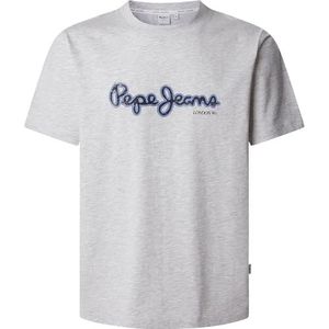 Pepe Jeans Dorian T-shirt voor heren, grijs (lichtgrijs gemêleerd), S, grijs (lichtgrijs gemêleerd), S