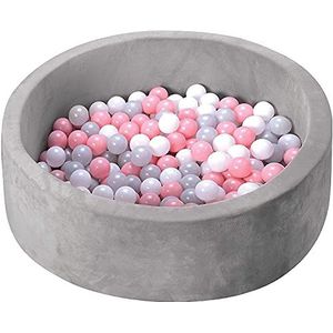 Nuby - Baby Ballenbad voor peuters - Grijs, Roze en Turquoise - 200 ballen inbegrepen - Roze - 10m+