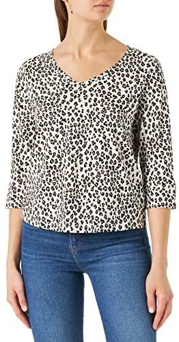 Part Two - Riekespw TS - T-shirt - Neutral Leo Print - Dames - 3/4 Mouwen