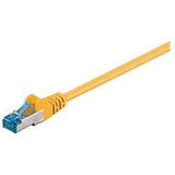 Goobay 93658 CAT 6a patchkabel, S/FTP (PiMF), geel - LSZH halogeenvrij, koper