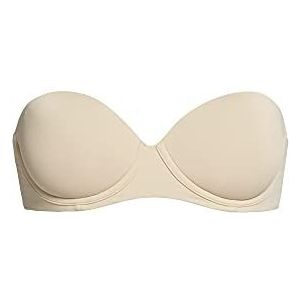 Calvin Klein Strapless beha voor dames, push-up strapless met beugel, Bare, 80B