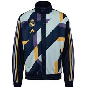 adidas, Real Madrid Basketbal Warm-Up, sweatshirt met 1/2 ritssluiting, inkt Legende, M, heren