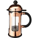 Bodum Chambord Koffiezetapparaat (French Press System, lekbescherming, roestvrij stalen frame, 0,35 liter), koper