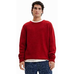 Desigual Men's JERS_Amadeo 3007 BORGO_) Pullover Sweater, Rood, XXL, rood, XXL