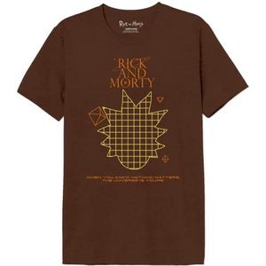 Rick Et Morty T-shirt heren, Bruin Melange, S