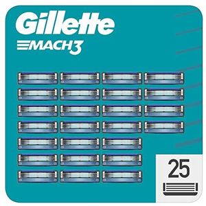 Gillette Mach3 Navulmesjes Voor Mannen, Navulmes Met 3 Mesjes, 25 Navulmesjes, Ijzersterke Mesjes