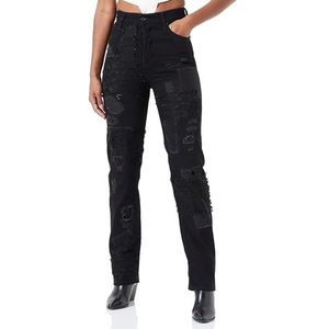 Replay Dames hoge taille ninetees fit jeans Jaylie Maestro collectie, 098 Black, 24W x 28L