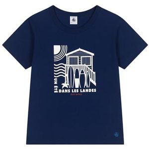 Petit Bateau T-shirt met korte mouwen voor kinderen en jongeren, Blauw, 3 jaar