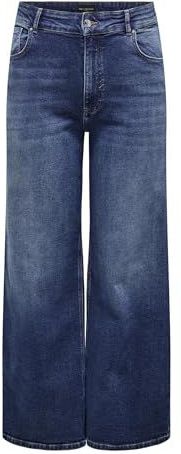 ONLY CARMAKOMA - Wide Fit Jeans - Blauw - Stretch