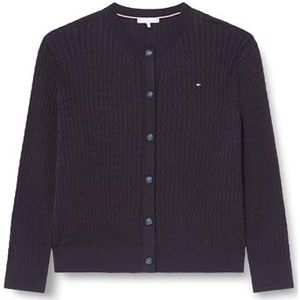 Tommy Hilfiger CRV CO Cable C-NK Cardigan Trui voor dames, Desert Sky, 46, woestijn hemel, 72 NL