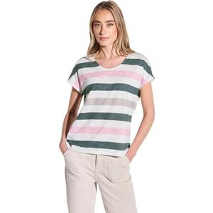 Imprimé - Offwhite - Korte Mouwen - V-hals - Regular Fit