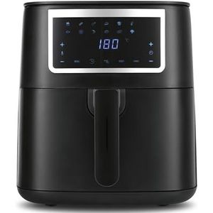 GOURMETmaxx Heteluchtfriteuse, 6,5 liter, airfryer, friteuse met touchscreen, 9 functies, 11 programma's, mini-oven, bijna zonder olie braden, airfryer-accessoires, vaatwasmachinebestendig
