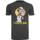 Mister Tee Heren T-shirt Traveling Tee, print T-shirt voor mannen, grafisch T-shirt, streetwear, antraciet, XL