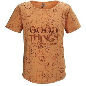 Dames T-shirt - Abrikoos - Katoen - Sportief - Elastisch