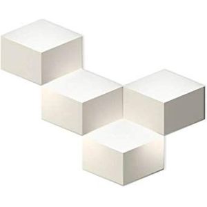 Wandlamp 8 LED 2 1W 700mA met aluminium diffuser serie Fold Surface wit 55 x 55 x 45 cm (4204 58/10)