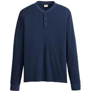 Levi's Ls Thermal 3 Bttn Henley-overhemd voor heren, navy blazer, S