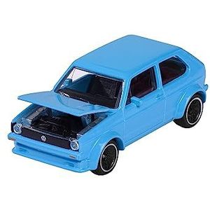 Majorette Vintage auto – VW Golf MK1 speelgoedauto, schaal 1:64 (7,5 cm), met verzamelkaart, modelauto voor kinderen vanaf 3 jaar