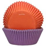 FunCakes Baking Cups Paars/Oranje: Perfect Voor Elke Cupcake, Cupcakes En Meer, Taart Decoreren Pk/48
