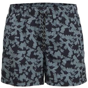 Jack & Jones Jpstmaui Jjswim Flower Aop AKM, zwart, XS