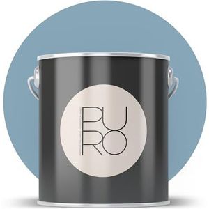 Livingwalls PURO Premium muurverf c3006 - schilderverf met zeer hoge dekking - matte hoogwaardige binnenverf in blauw - 2,5 l