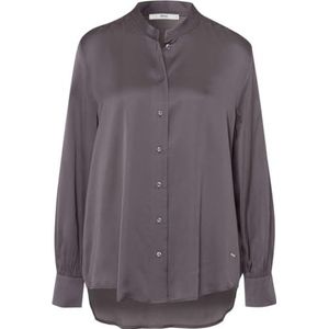 BRAX Style Viv Shiny Viscose blouse voor dames, grijs, 40