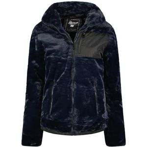 Geographical Norway Dorothee Lady Warme fleece voor dames, met ritssluiting, herfst, winter, lente, warm, lange mouwen, trui, bont, zacht, comfortabel, outdoor (marineblauw S), Marineblauw, S