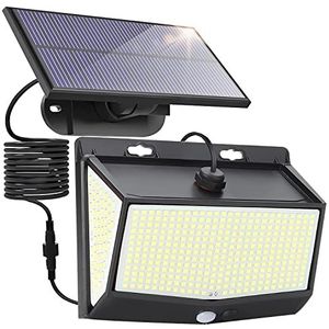 Anmossi Solarlamp voor Buiten,468 LED Solarlamp Buiten met Bewegingsmelder,3 Modi,270° Groothoek,IP65 Waterdichte Solar Wandlampen voor Voordeur,Garage,Tuin