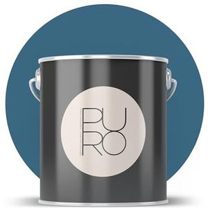 Livingwalls PURO Premium muurverf c3004 - schilderverf met zeer hoge dekking - matte hoogwaardige binnenverf in blauw - 5 l