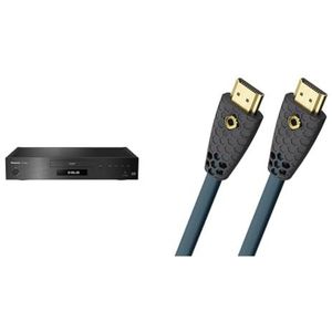 Panasonic DP-UB9004EG1 UHD Blu-ray-speler (HDR10+, 4K Blu-ray Disc, 4K VoD, Dolby Vision, 2X HDMI, 2X USB) zwart & OEHLBACH FLEX EVOLUTION UHD HDMI-kabel 1,5 m