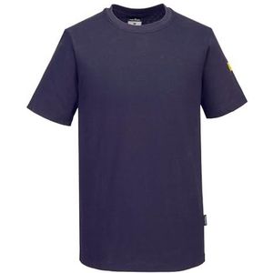 Portwest - Antistatisch ESD-T-Shirt - Navy Blauw - 96% Katoen, 4% Koolstofvezel