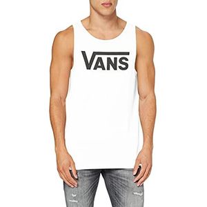 Vans Heren Vans Classic Tank Mouwloze Kniited Tank Top, Zwart (Zwart/Wit), Large, Wit, XS