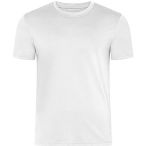 HRM Heren Zwaar Luxe Ronde Hals T-Shirt, Wit, Maat 5XL I Fair Trade Heren Ronde Hals T-Shirt, 195 g/m² I Duurzaam & Gemaakt van 100% Biologisch Katoen