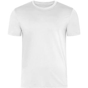 HRM Heren Zwaar Luxe Ronde Hals T-Shirt, Wit, Maat L I Fair Trade Heren Ronde Hals T-Shirt, 195 g/m² I Duurzaam & Gemaakt van 100% Biologisch Katoen